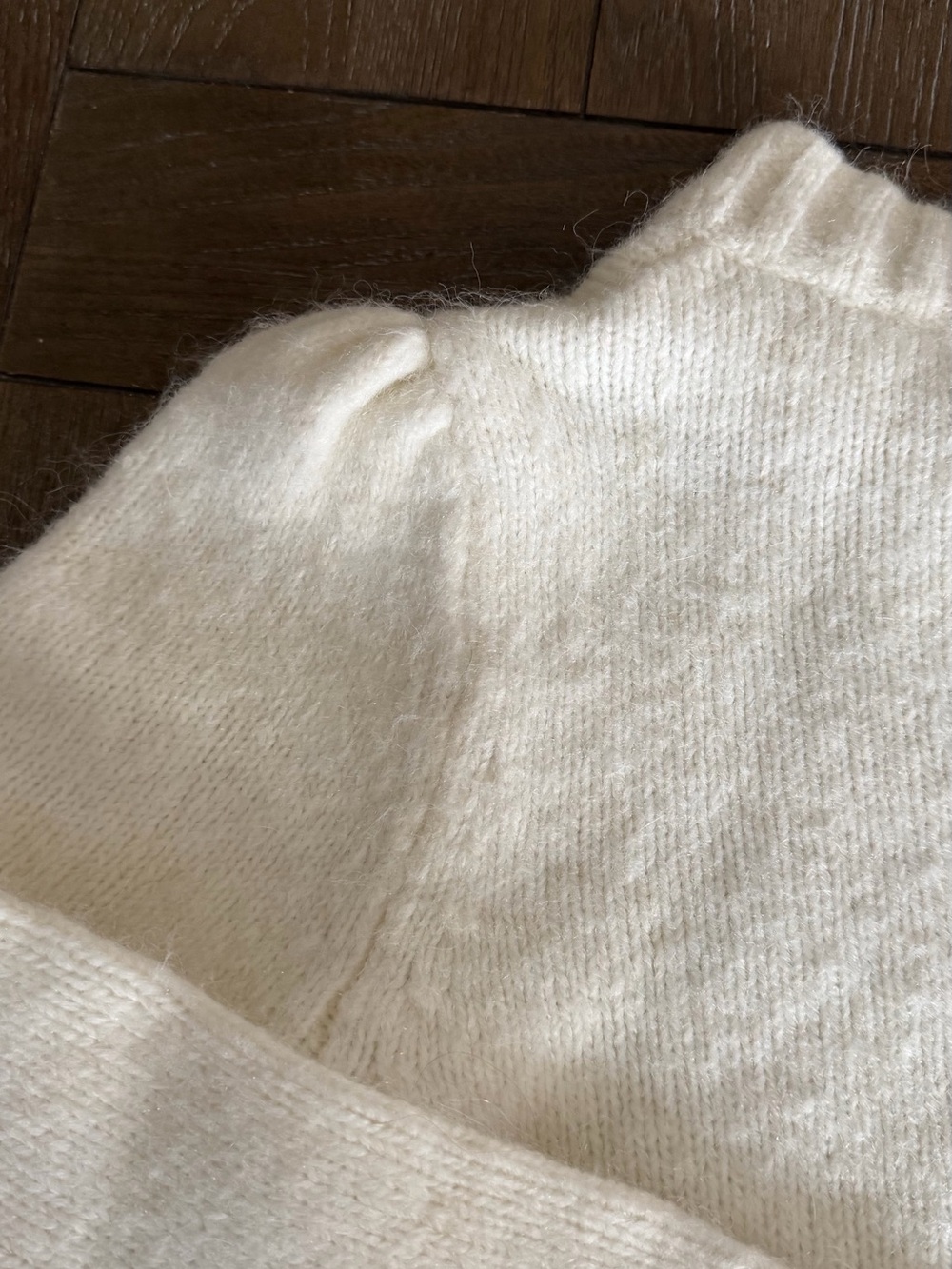 J. Crew Cream Fuzzy Crewneck Sweater - Picture 7 of 12